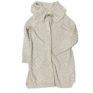 Sparrow By Anrhropology Gray Cowl Neck 40% Merino Buttoned Cardigan Sz L $158